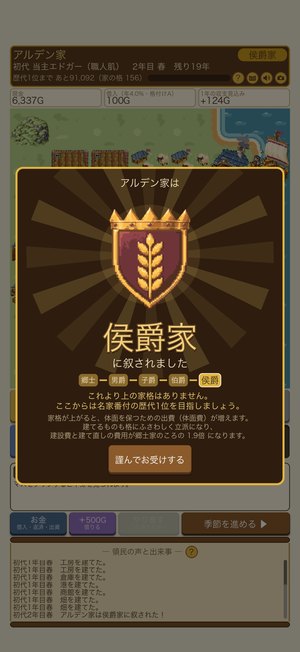 家の格が上がった場面